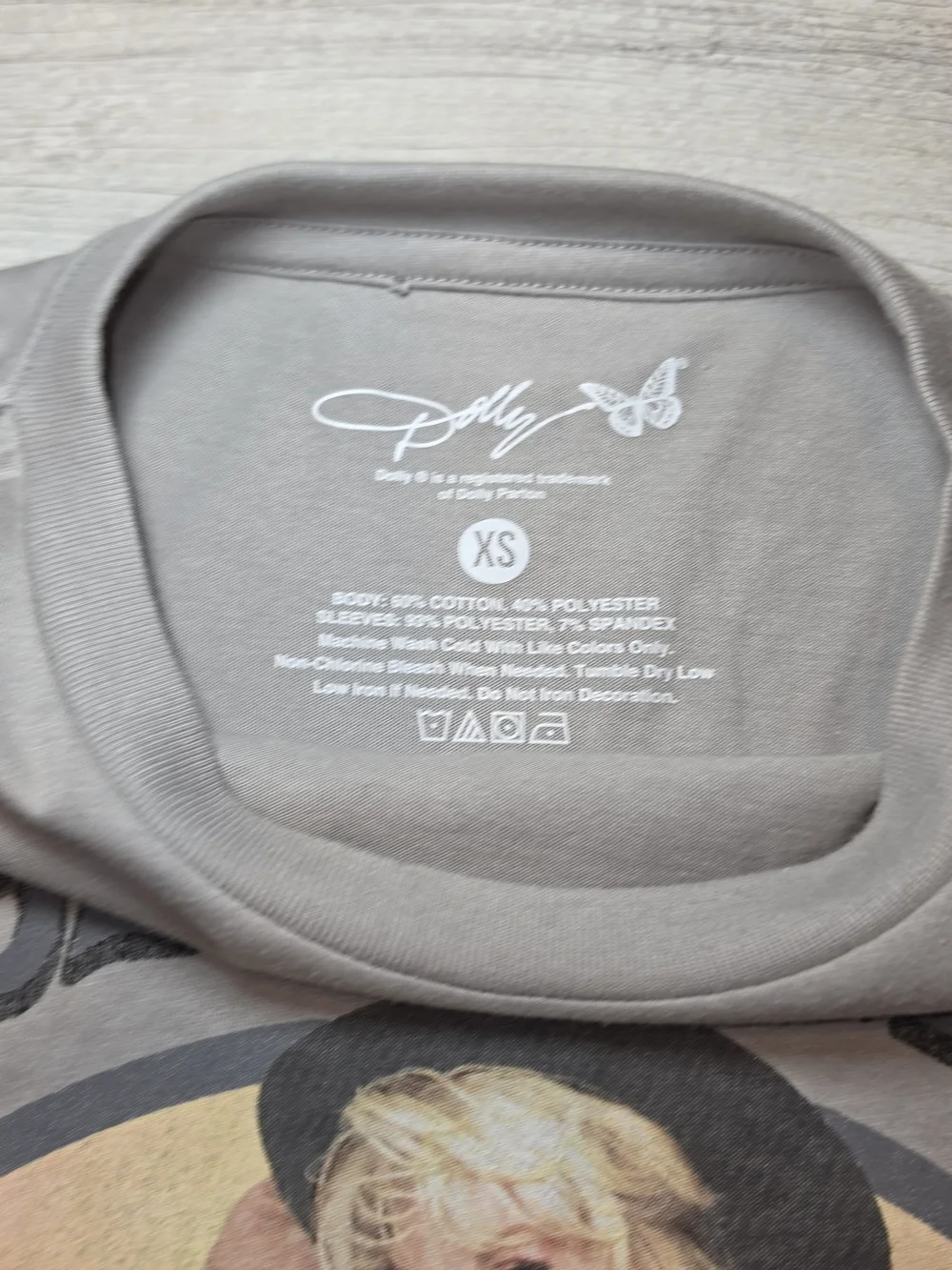 Dolly Registered Trademark Dolly Parton Shirt Women's Gray Size XS C5 - Picture 4 of 6